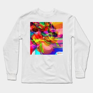 Colour Waves. Abstract Art. Long Sleeve T-Shirt